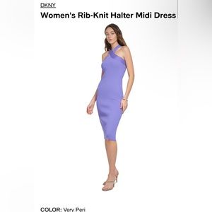 DKNY, Women's Rib-Knit Halter Midi Dress